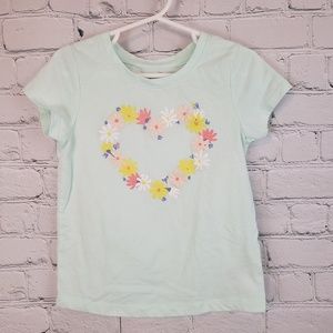 5/$30 Cat & Jack 5T Girls T-Shirt Floral Heart